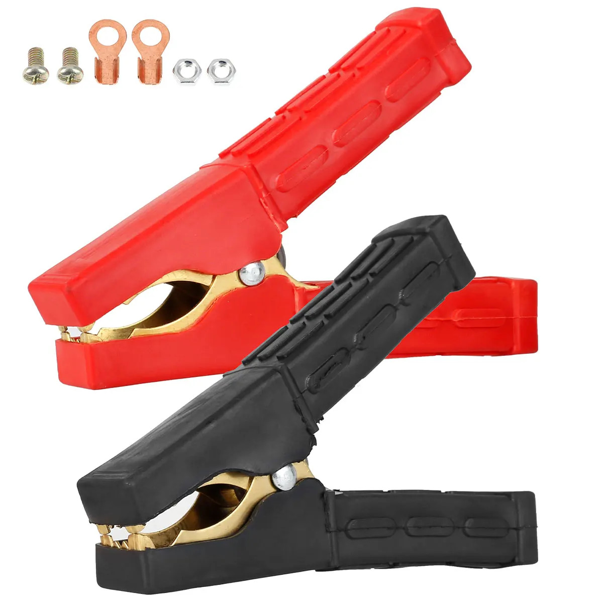 Copper Alligator Clips 2pcs 500-1000amp Terminal Test Heavy Duty Electrical Car
