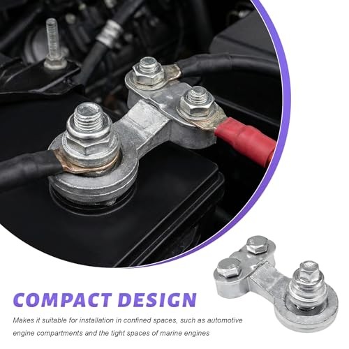 2 PCS 3/8″-16 Lead Side Post Battery Terminal Connectors, Heavy Duty Auto