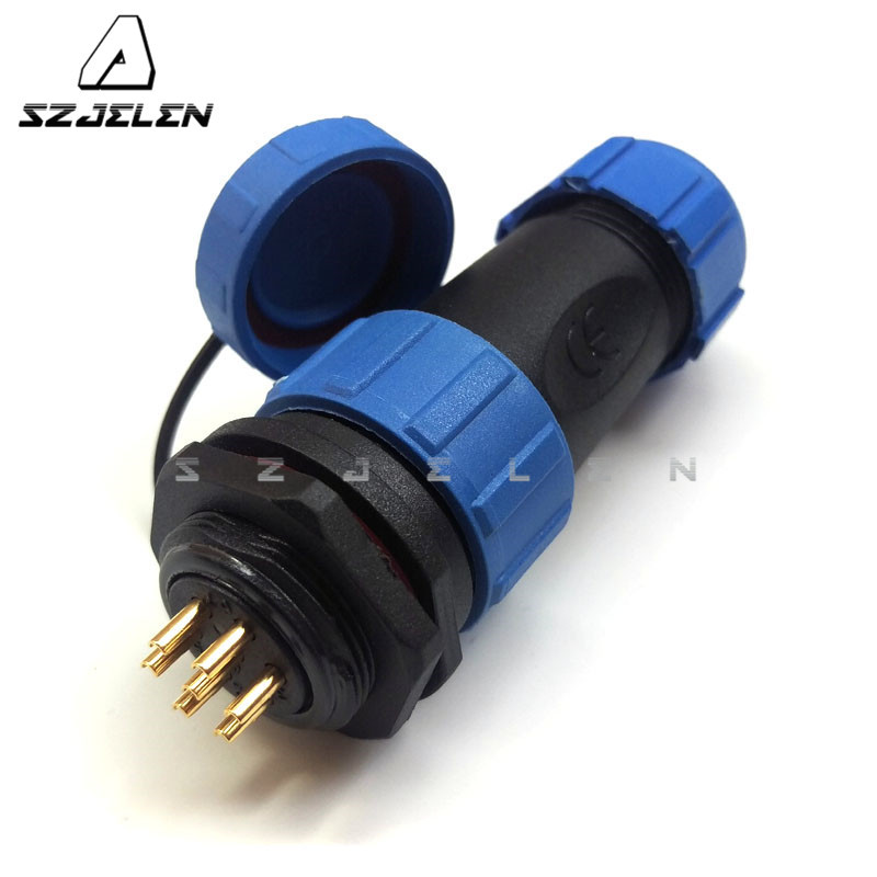 SP21 7pin waterproof connector,15A power wire cable connector male and female