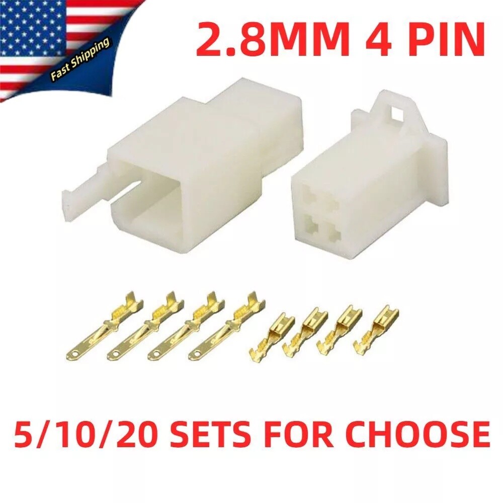 5/10 sets 2.8mm 2/3/4/6 Way Male&Female Motorcycl Car Connector Plug Socket Set