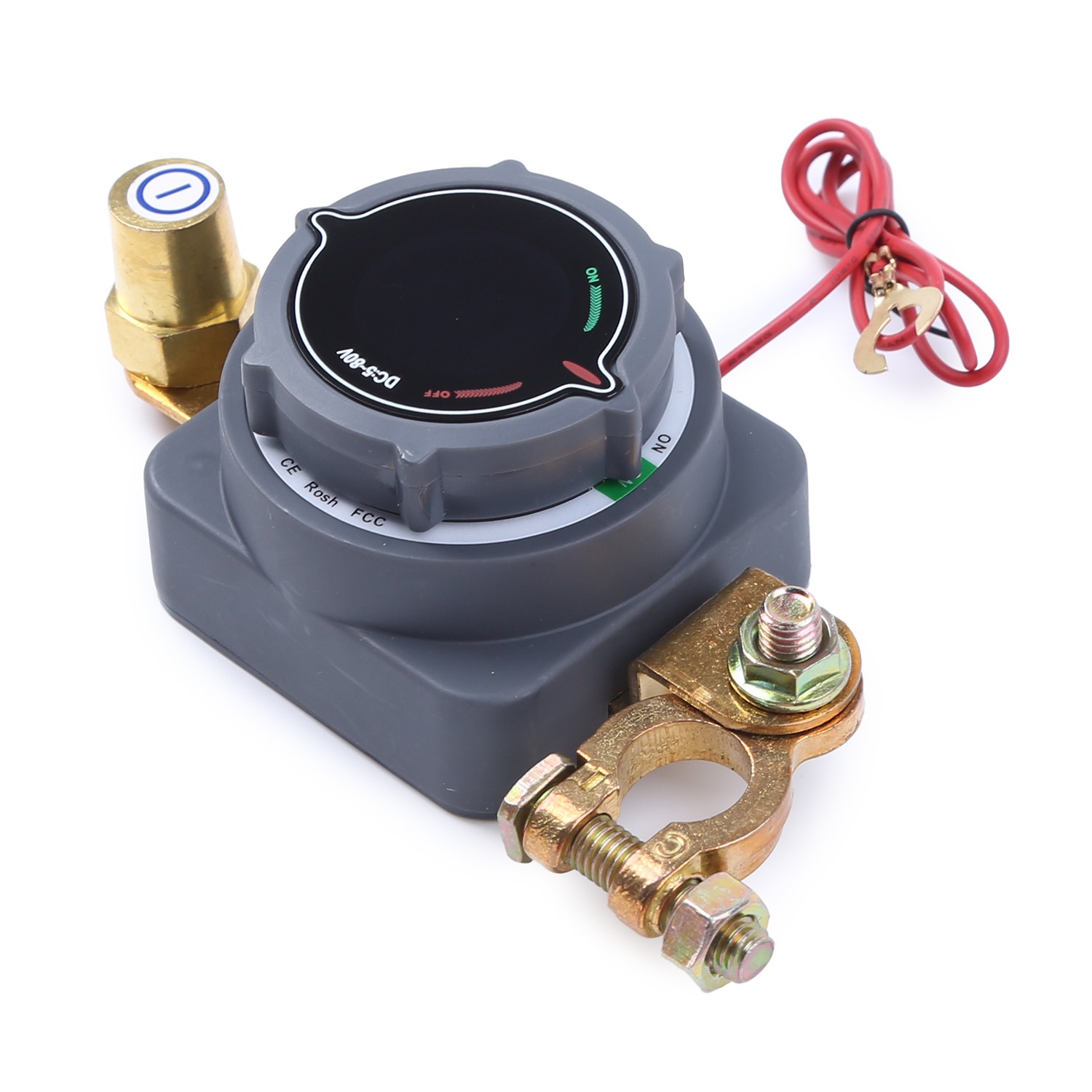 DC 5-80V Battery Disconnect Switch Voltmeter, Master Isolator On Off Kill Switch