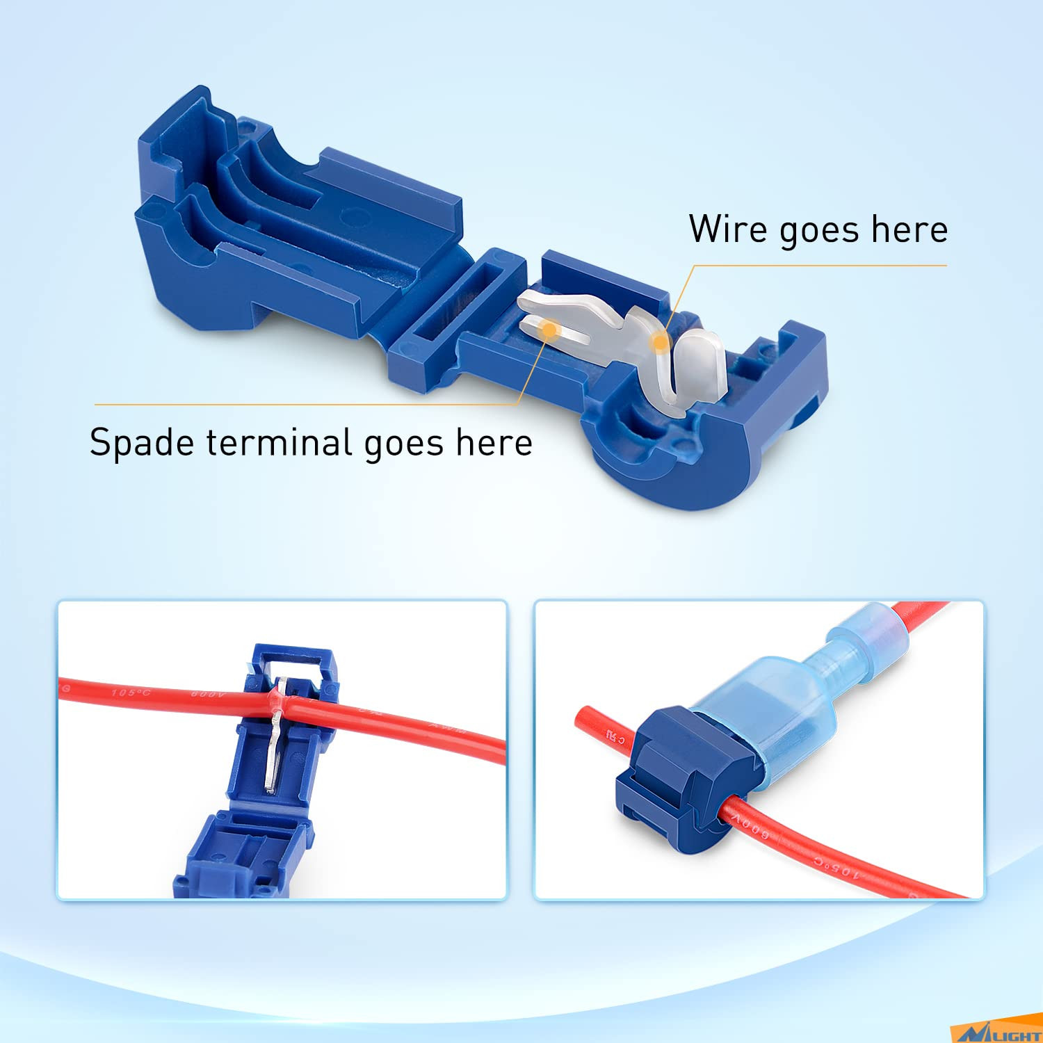 Nilight 360PCS T-Tap Wire Connectors Self-Stripping Quick Splice Electrical Term