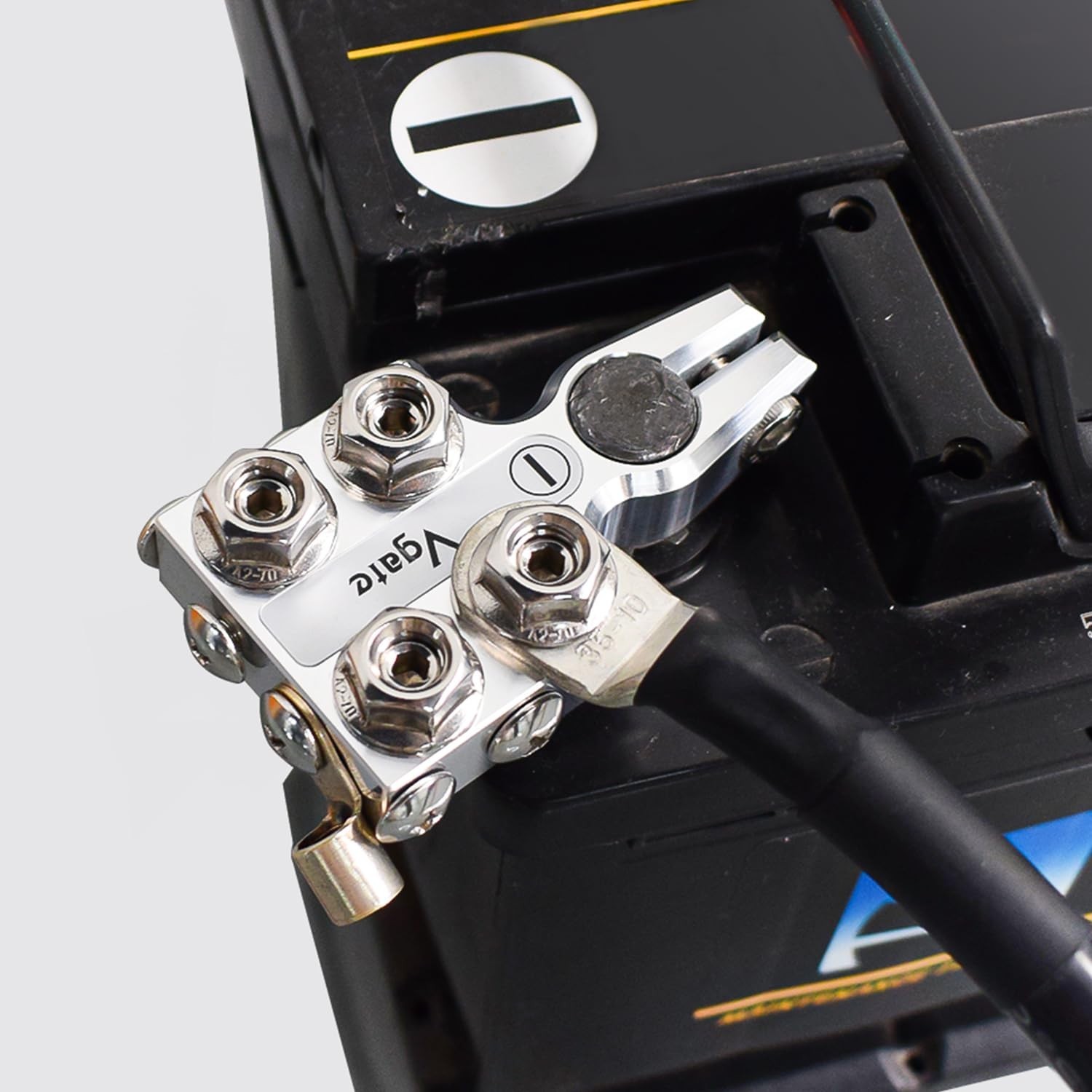 12-Way Battery Terminal Connector Clamps, 8AWG to 4/0 Gauge, Positive & Negative
