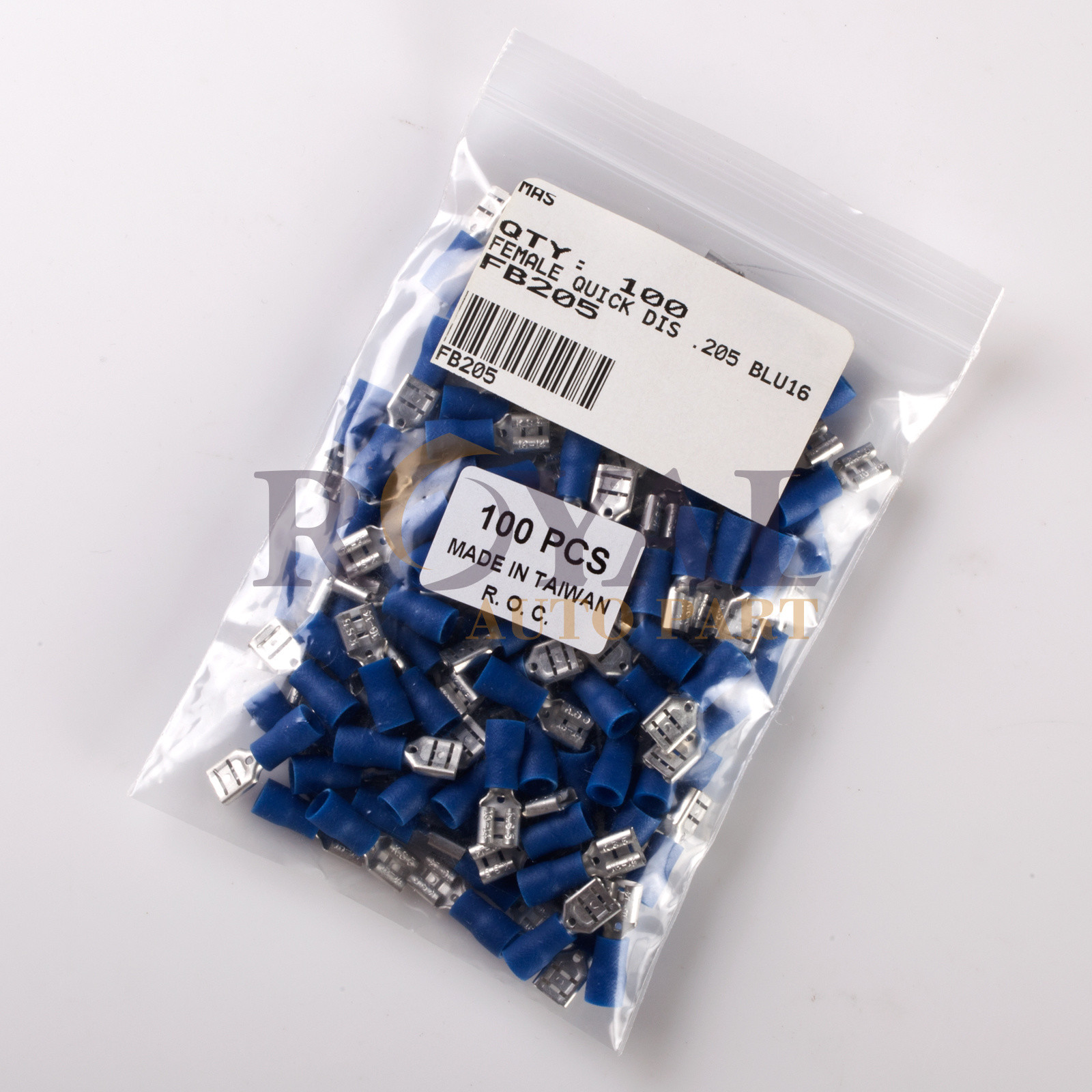 (100) 16-14 AWG FEMALE VINYL QUICK DISCONNECT .205″ ELECTRICAL Crimp Connector