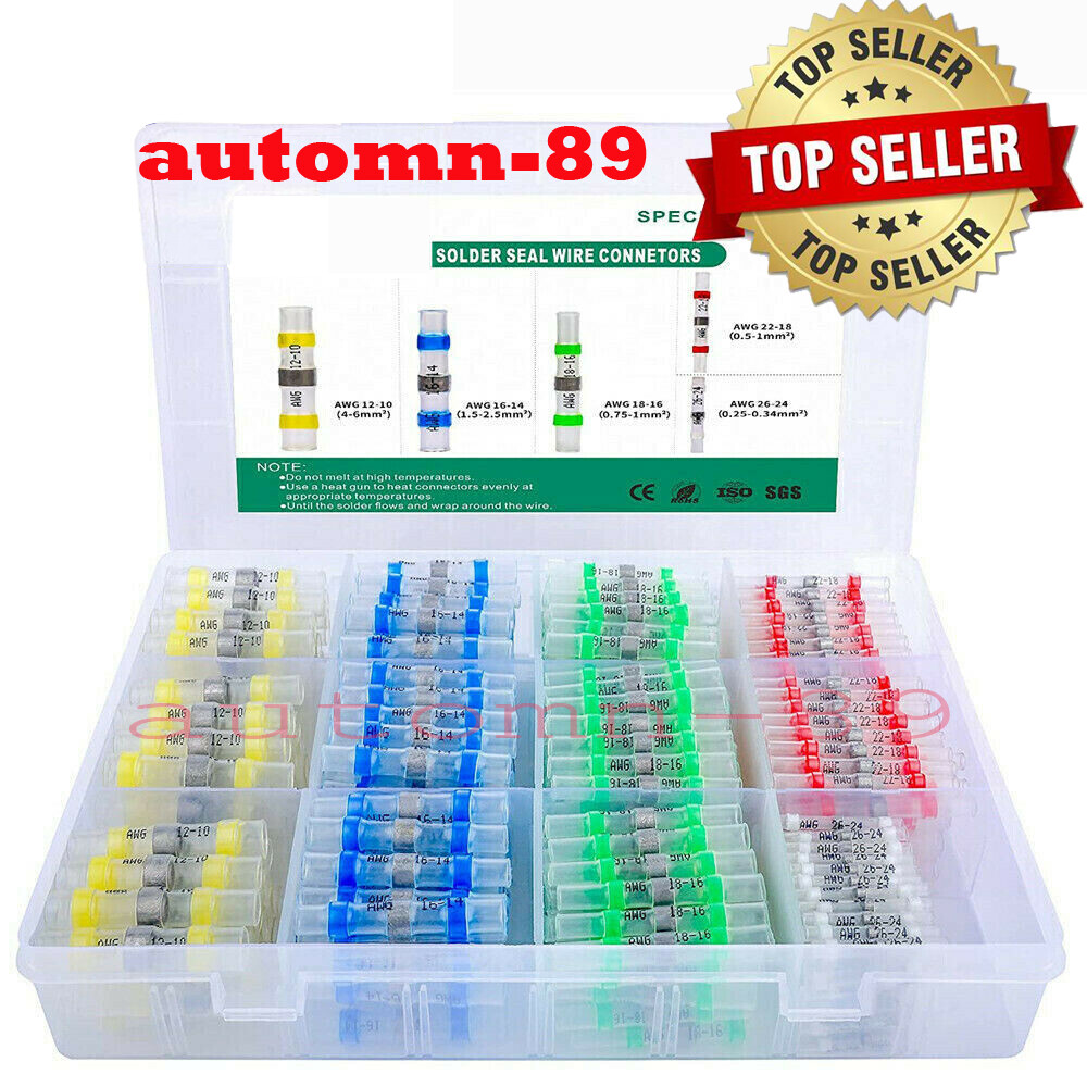 1000/400 Waterproof Solder Seal Sleeve Heat Shrink Wire Connectors Terminals kit