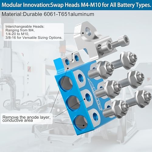 Heavy Duty Battery Terminal M8 5/16 8-4/0 AWG