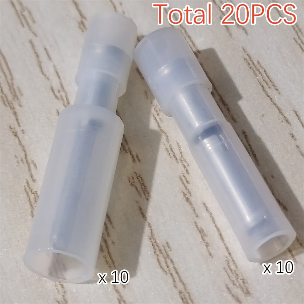 Male Female Nylon Bullet Connectors 26-24AWG Wire Butt Splice Quick Disconnects