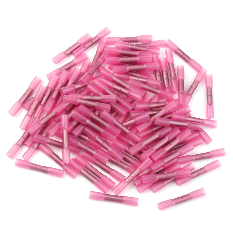 400/100pcs 22-10AWG Heat Shrink Butt Splice Wire Connectors Seal Crimp Terminals