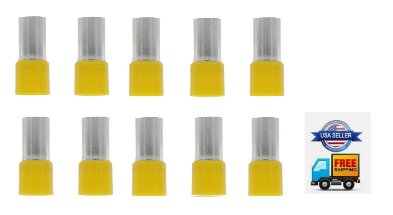 10pcs 1/0 Gauge Wire Ferrule Amplifier Oversized 0 AWG Wire Amp Ferrules Gnd Pwr