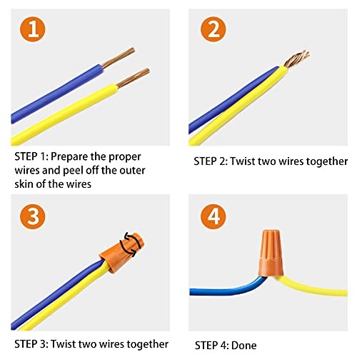 Pcs Wire Connectors Nuts Kit – Electrical Twist Wiring Splice Screw Caps 330