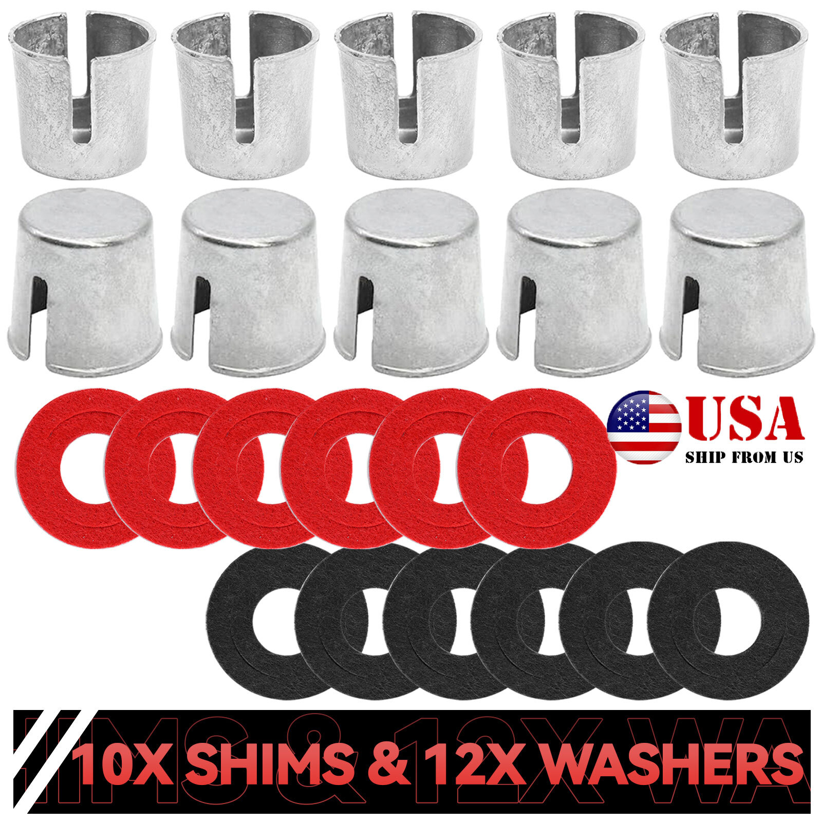 10PCS Car Battery Post Terminal Shims Lead Terminal Shim Caps with 12 P Auto