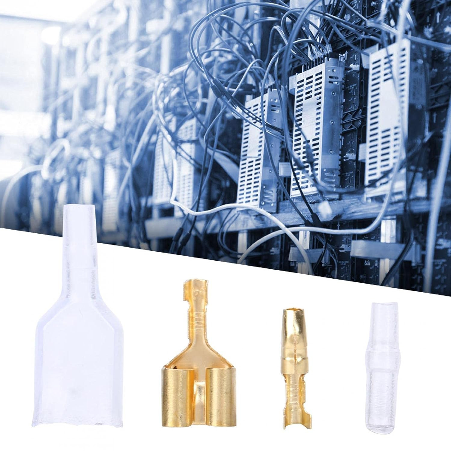 20 Set 1 to 2 Bullet Crimp Terminal, Female/Male Bullet Terminal Connectors Elec