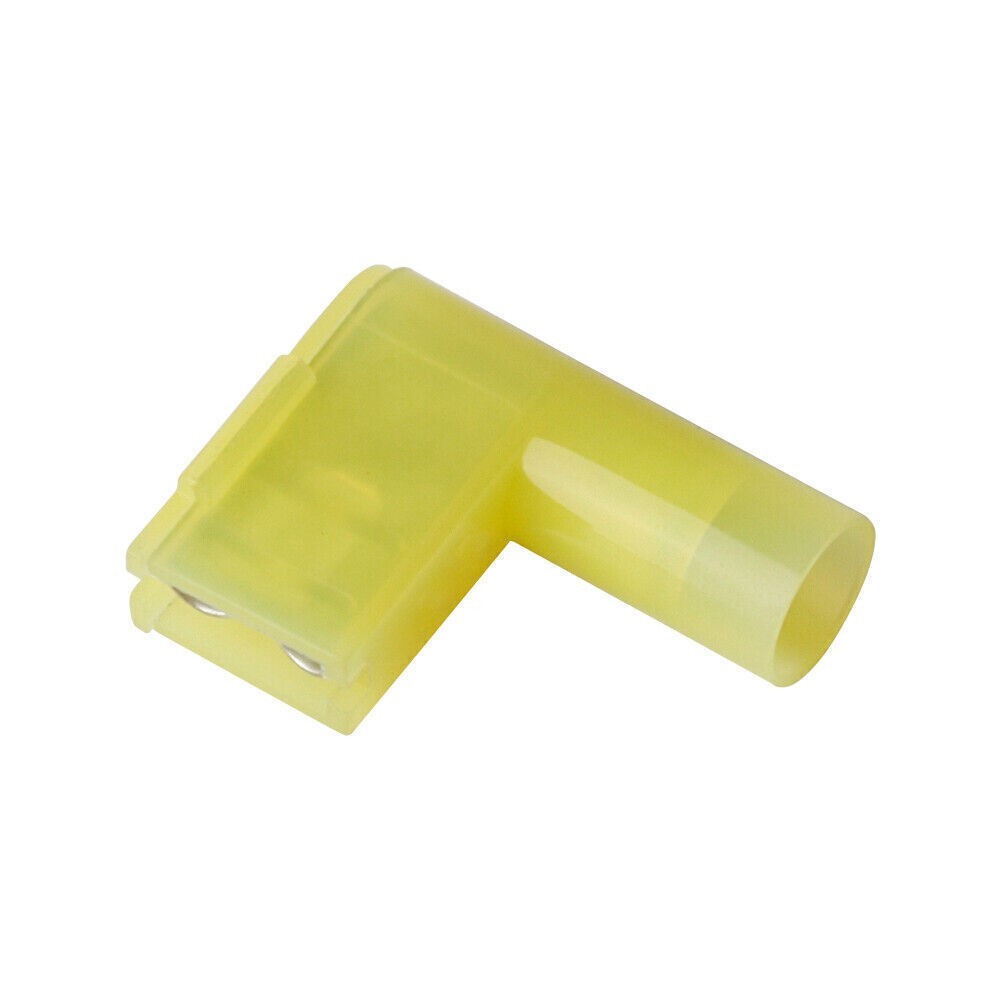 12-10 AWG 90 Degree Nylon Flag Spade Terminals Crimp Female Connector Insulated