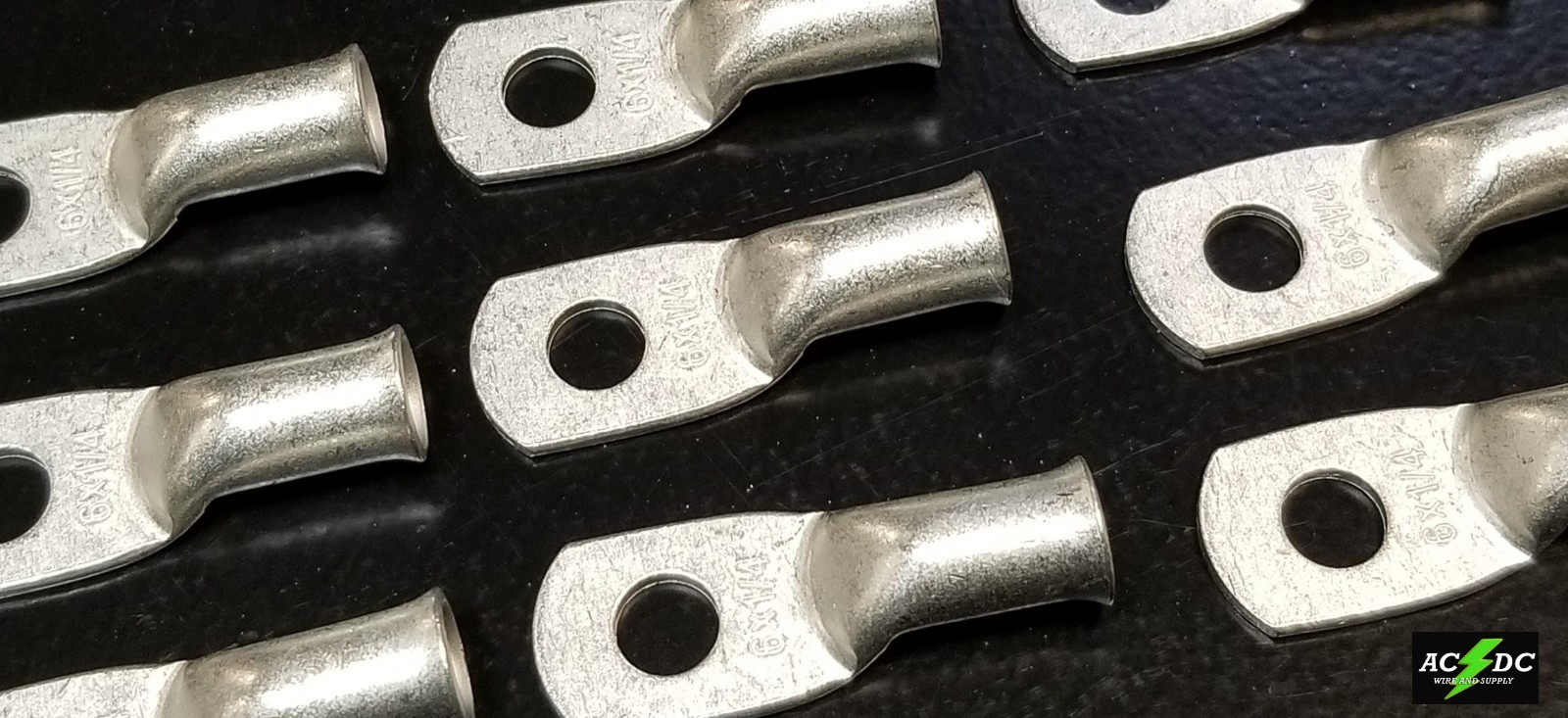 (1) 6 AWG Ring 1/4″ Hole Terminal Lug Tin Plated Copper Cable lug Gauge