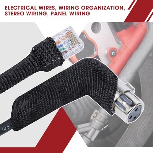 2:1 Ratio Fabric Tubing Heat Shrink Braided Sleeving | 2 IN 1 Wiring 3/8″-25ft