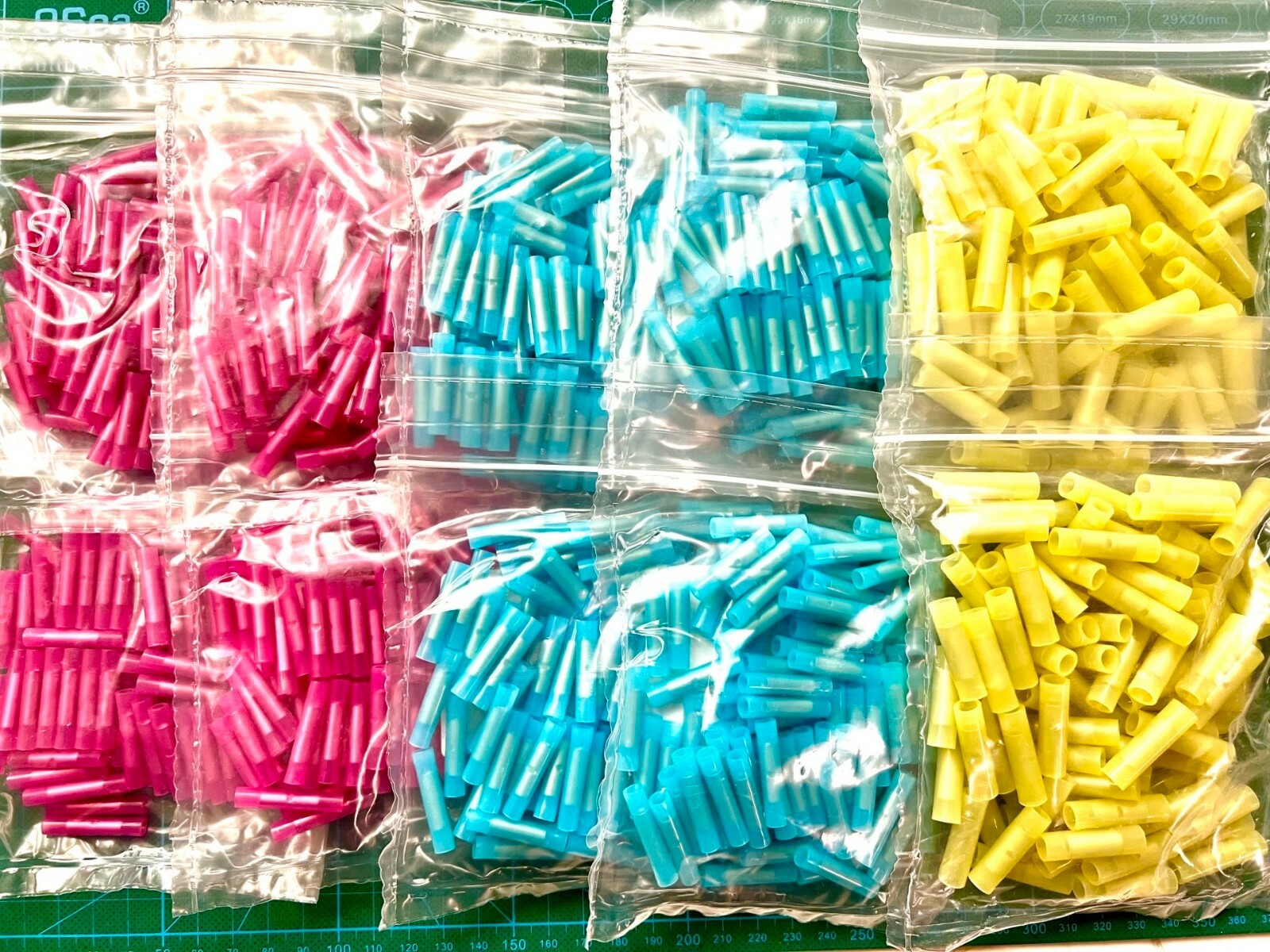 COMBO Pack 1000pcs Red/Blue/Yellow Nylon Butt Splice Assortment, Crimp Terminals