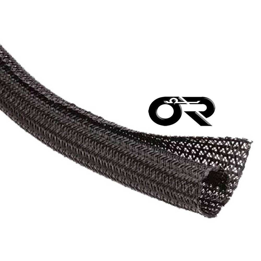 1″ 50FT OHM Split Braided Cable Sleeving Wrap, Split Loom,