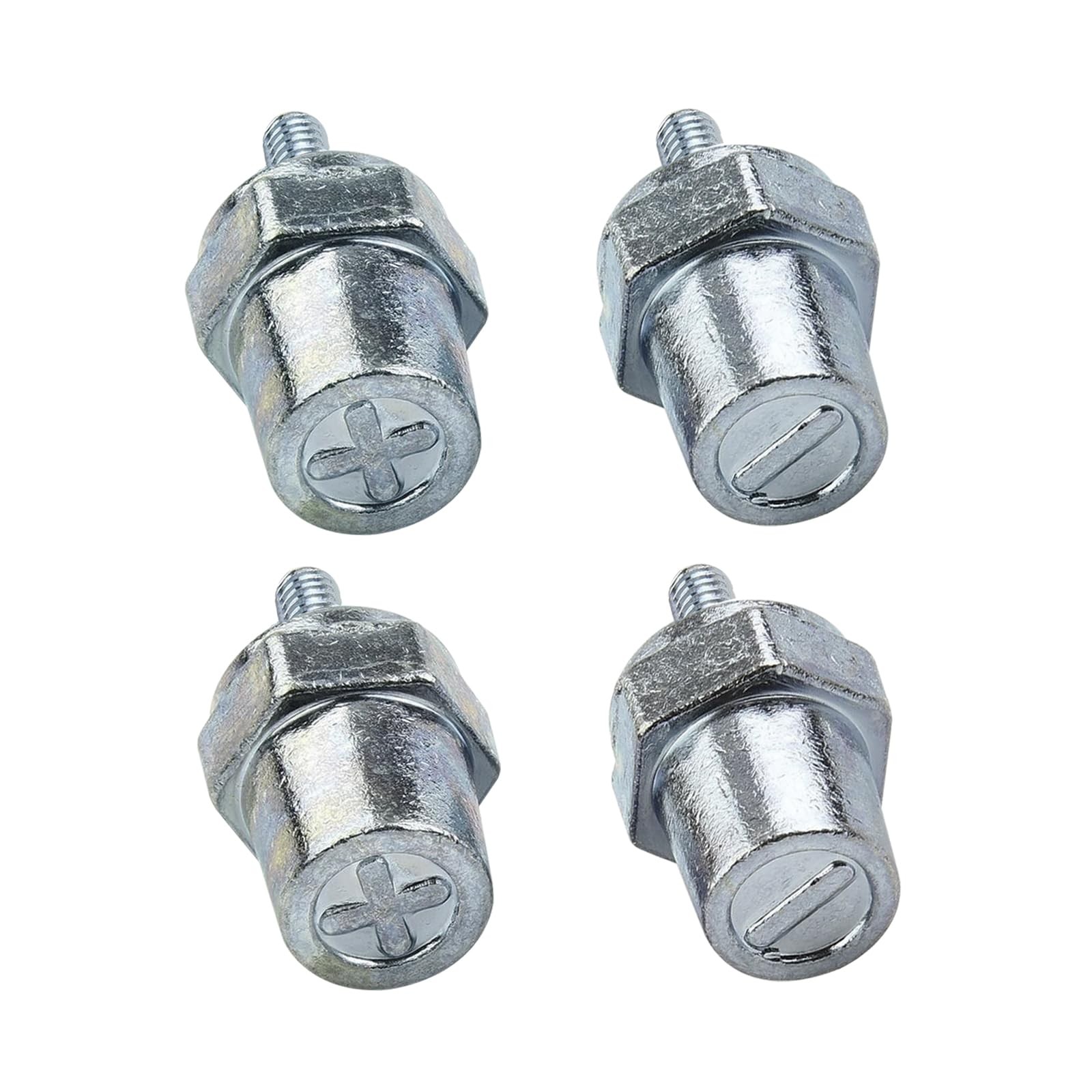 M6 Thread Male Zinc Battery Terminal Post Adapter Charging Extension 4 PCS Kit