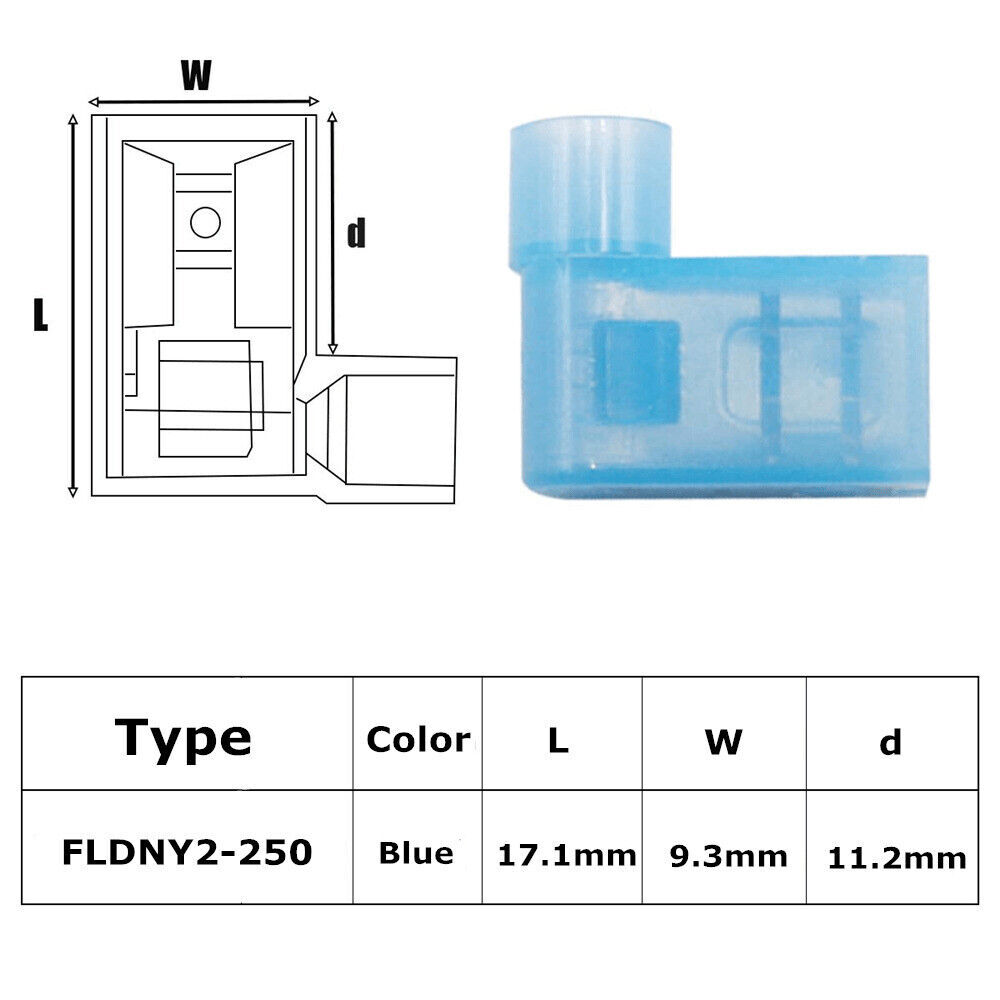 35PCS 10-22AWG Nylon Insulated Female Flag Shaped TerminalWire Crimp Connectors