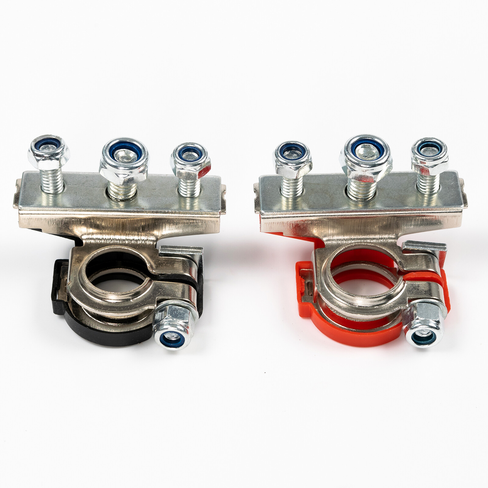 Car Marine Top Post Battery Fast Terminals Cable Connectors Clamps 12V 3 Way Kit