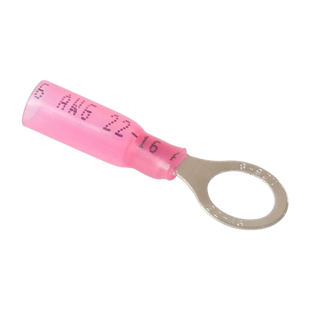 200PCS Waterproof 8mm 5/16″ Ring Terminal 22-16AWG Heat Shrink Wire Connector US