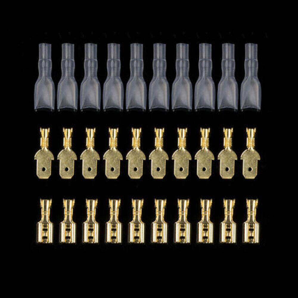 900Pcs Assorted Spade Crimp Terminals Kit Electrical Wire Connectors Male Female
