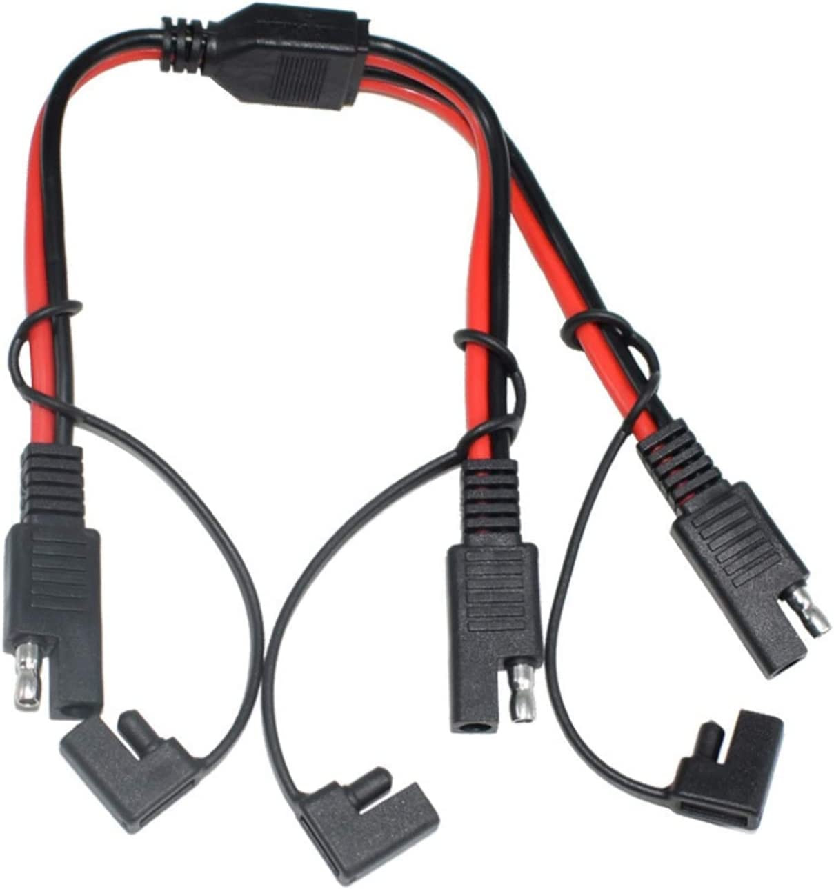 10AWG SAE DC Power Automotive Connector Cable Y Splitter 1 to 2 SAE Extension Ca