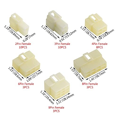 400 PCS 6.3mm Automotive Electrical Wire Connectors Male Female Socket Plugs