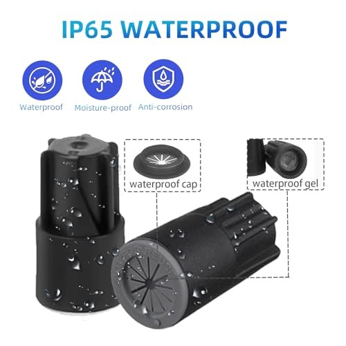 Waterproof Outdoor Wire Electrical Connectors,Sealant Twist Nuts 60PCS Black