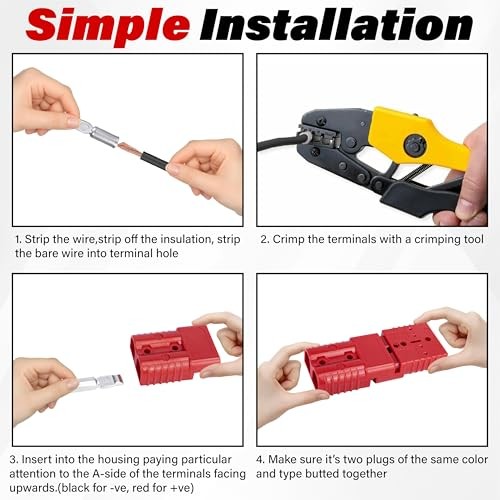 Battery Connector 4Pk 50A Anderson Quick Disconnect