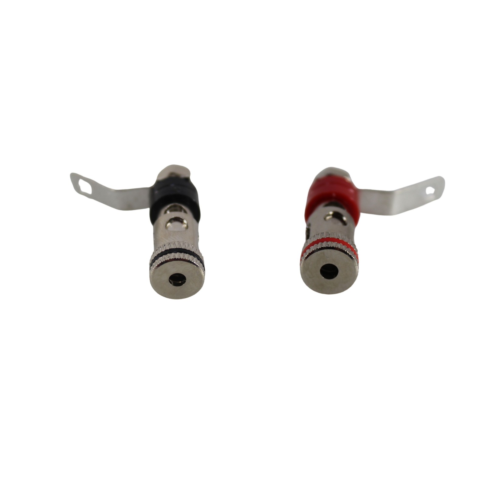 12 Gauge Brass/Nickel Plated Negative/Positive (Black/Red) Push Terminals