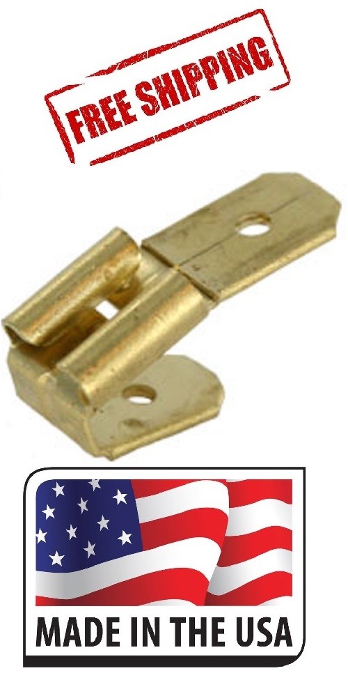 (25) FEMALE DOUBLE MALE PIGGYBACK – 1/4″ FEMALE TAB TO TWO MALE CONNECTIONS USA
