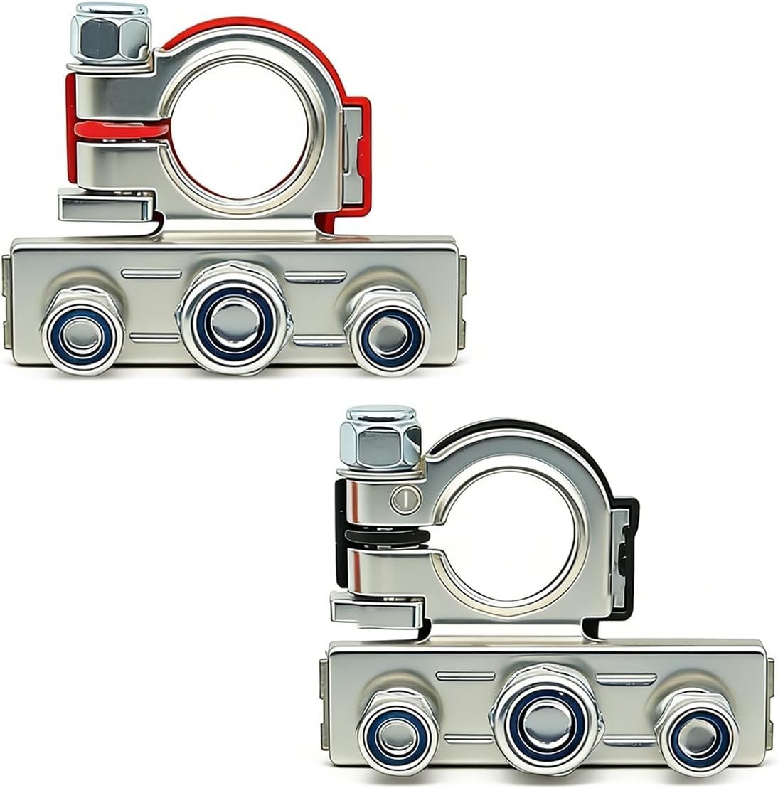 2PCS 12V Car Battery Terminal Connectors, 3 Way Top Post Battery Terminal
