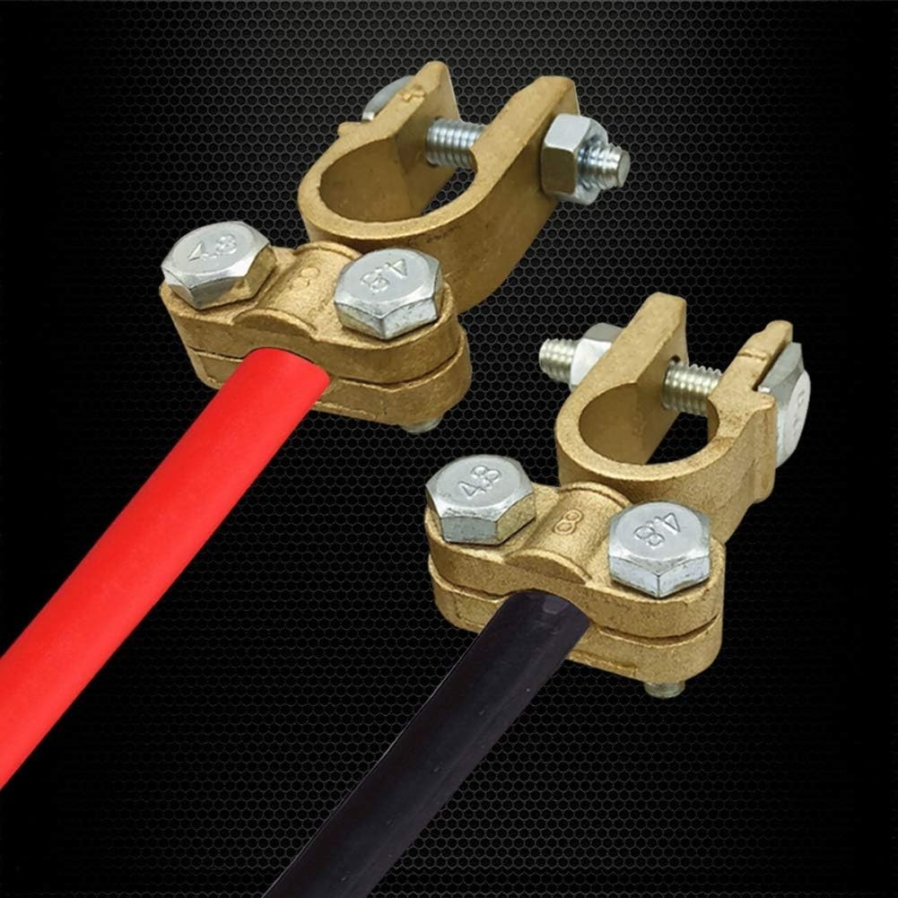 Durable Brass Battery Terminal Connectors Set for Marine and Auto Applications