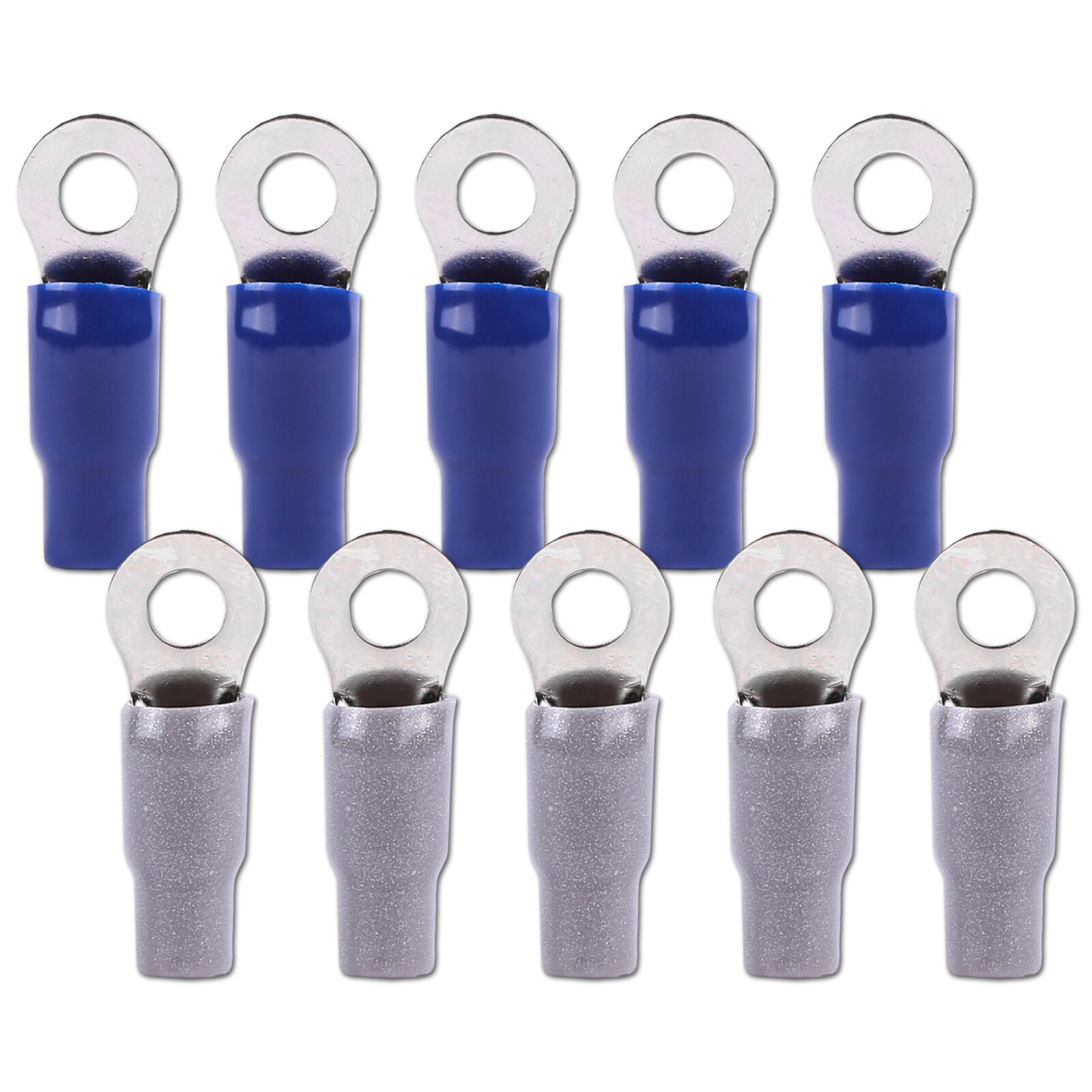 SKAR AUDIO 4 GAUGE (5/16″) NICKEL PLATED PREMIUM RING TERMINALS (10 PACK)