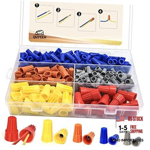 Pcs Wire Connectors Nuts Kit – Electrical Twist Wiring Splice Screw Caps 330