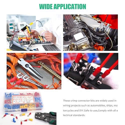 /Spade Crimp Connectors 2.8mm/4.8mm/6.3mm Male and Female Spade 125PCS