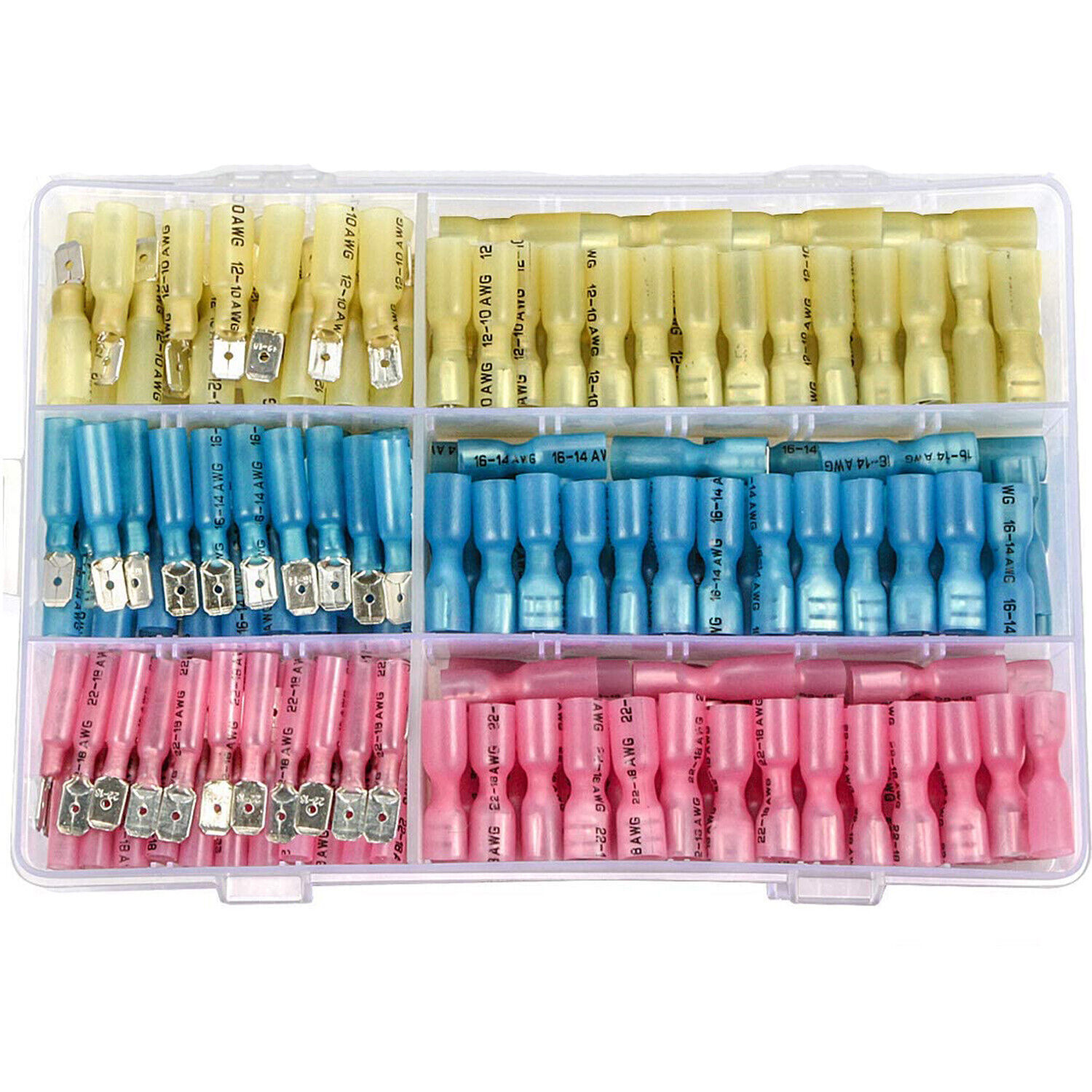 220 Waterproof Heat Shrink Wire Spade Connectors Crimp Terminals Solder Seal kit