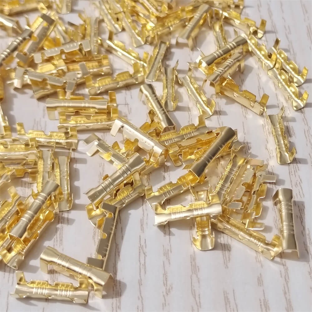 200x U Shape Copper Ring Terminals Non-Insulated Spade Butt Wire Connectors US