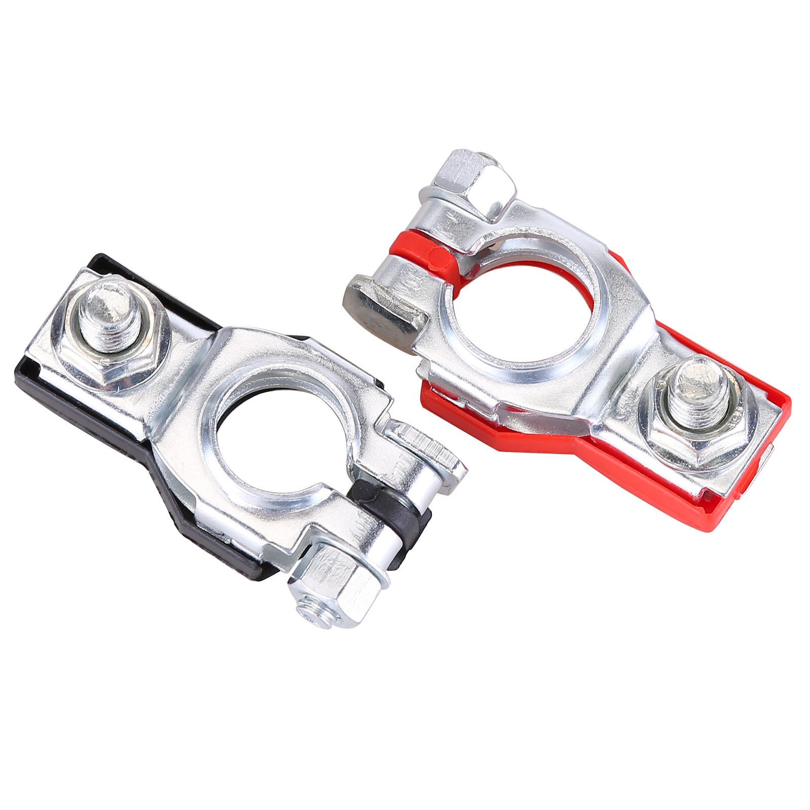 2pcs Car Battery Positive Negative Connectors Terminal Clamp Release Disconnect