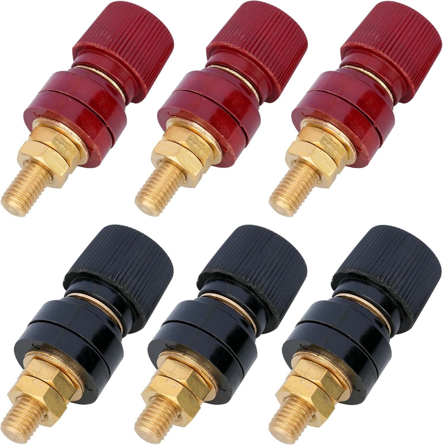 6 Pcs M6 Remote Battery Terminals Pure Copper Binding Post for Optimizing Line L