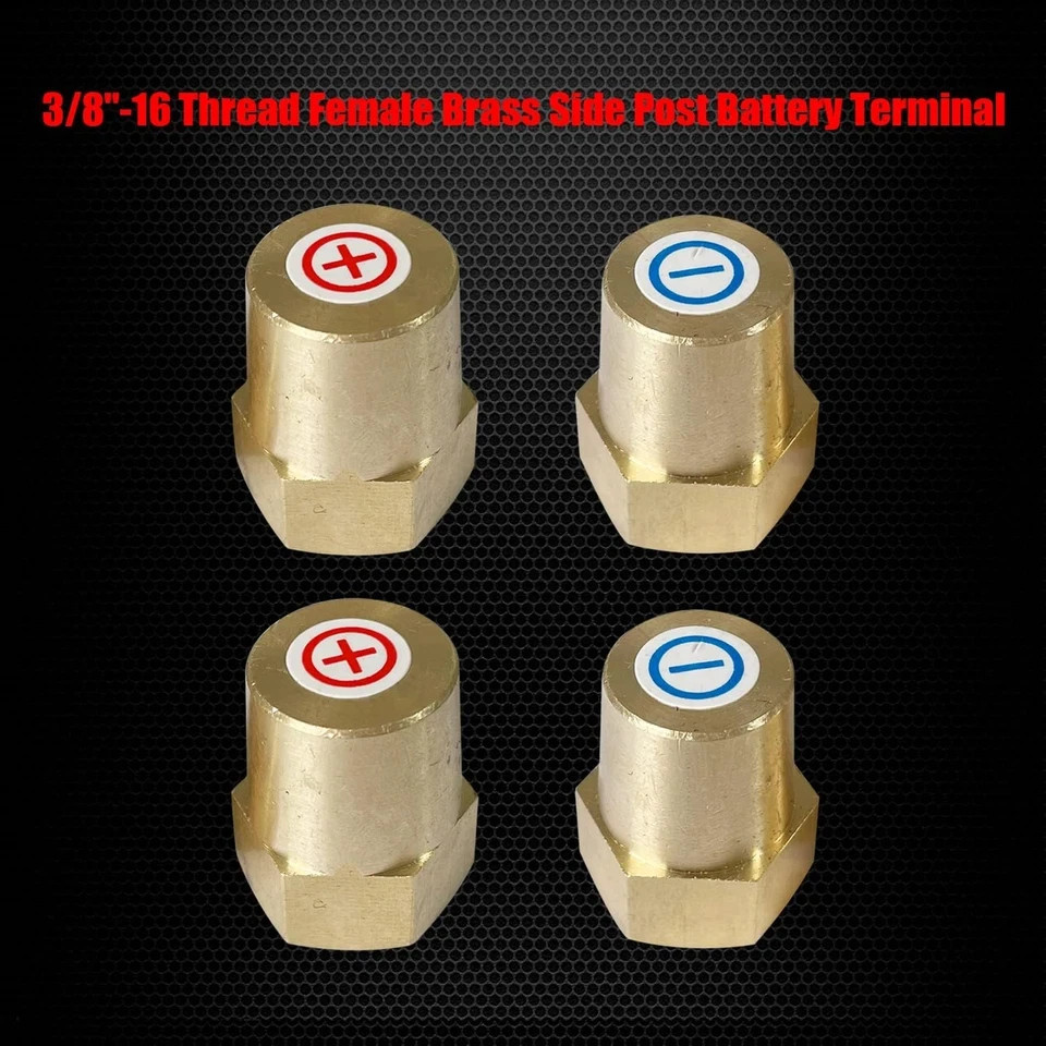 3/8″-16 Thread Female Brass Battery Terminal Post Adapter Battery Charging Post