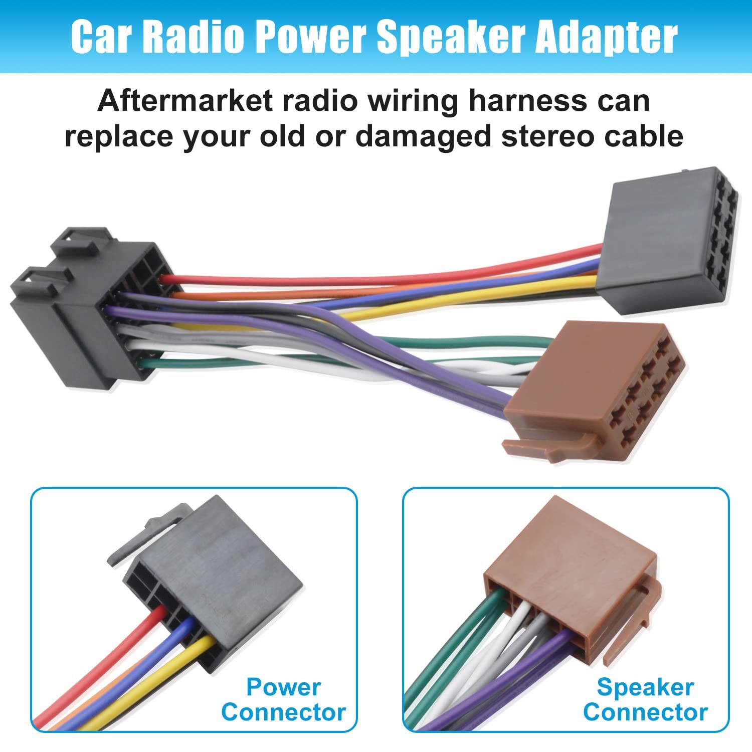 Car Radio Connector Replacement for VW Wiring Harness Adapter in Dash…