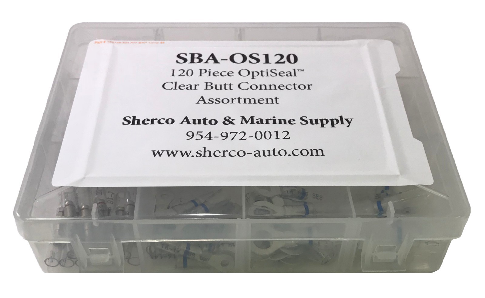 120 Pcs OptiSeal Clear Heat Shrink Seal Crimp Wire Terminal Connector Assortment