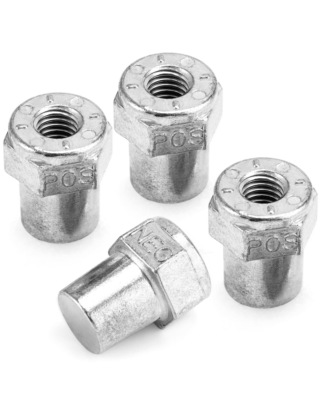 QWORK Car Positive Negative Battery Post Terminal, 2 Pair Zinc Alloy 2 Pairs