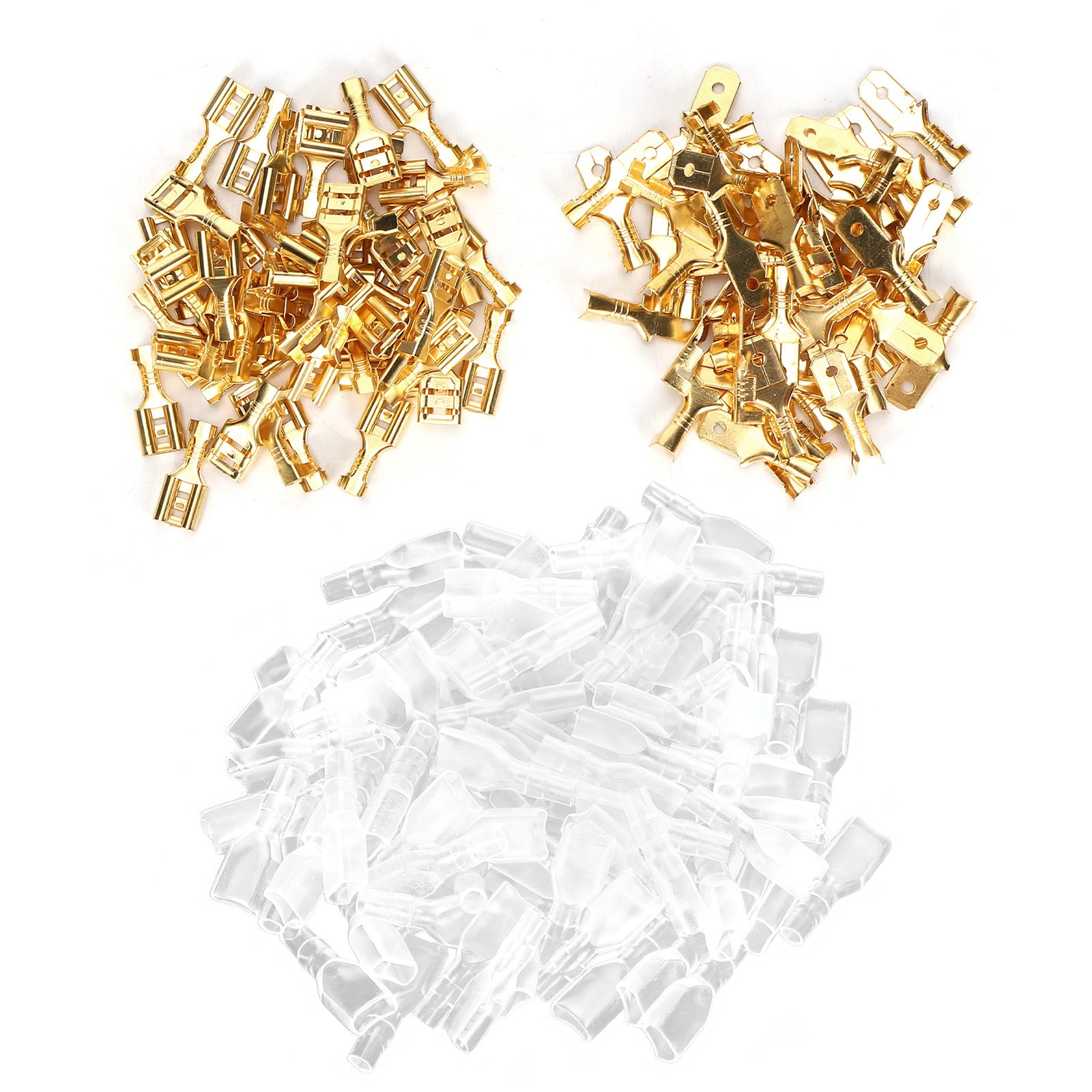 50 Pairs Crimp Terminal Electric Brass Insulating Wire Cable Connector New