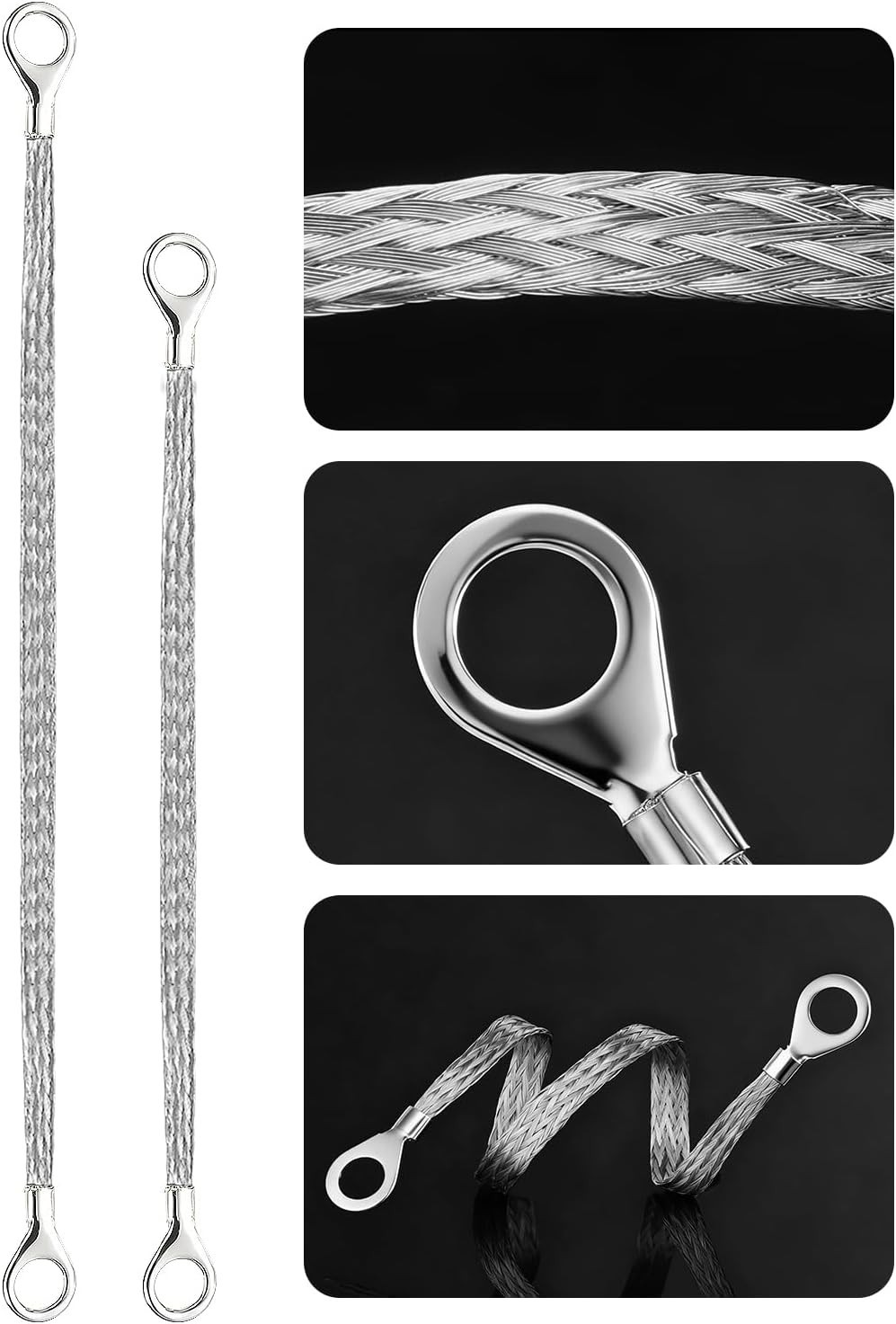20 Pcs Ground Straps Automotive, 10/12 Inch Engine Universal Ground Strap Kit, B