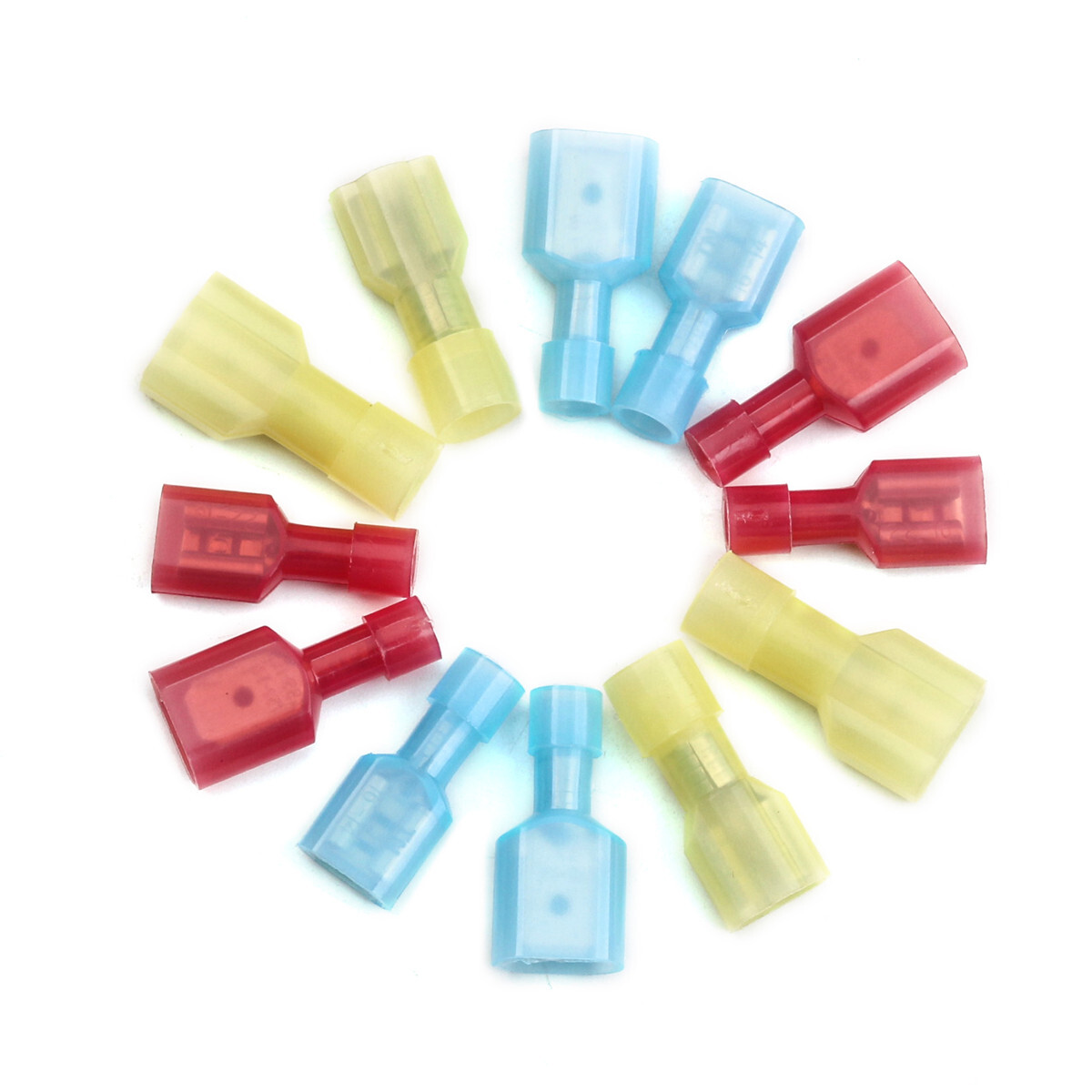 500PCS Nylon Insulated Crimp Spade Connectors Quick Disconnect Wire Terminal kit