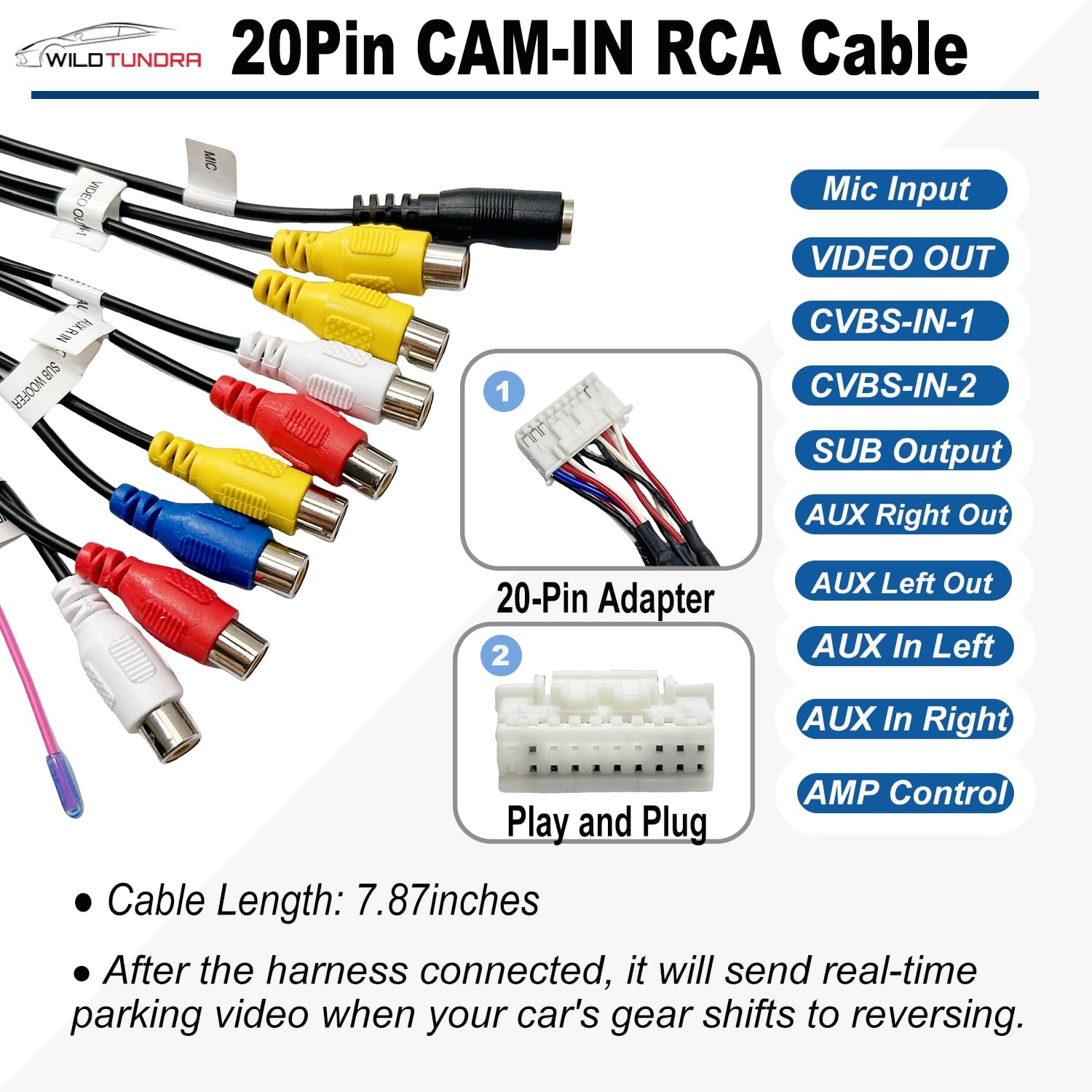 Radio Wiring Harness Kit for Android Car Stereo 16Pin ISO Wire Black