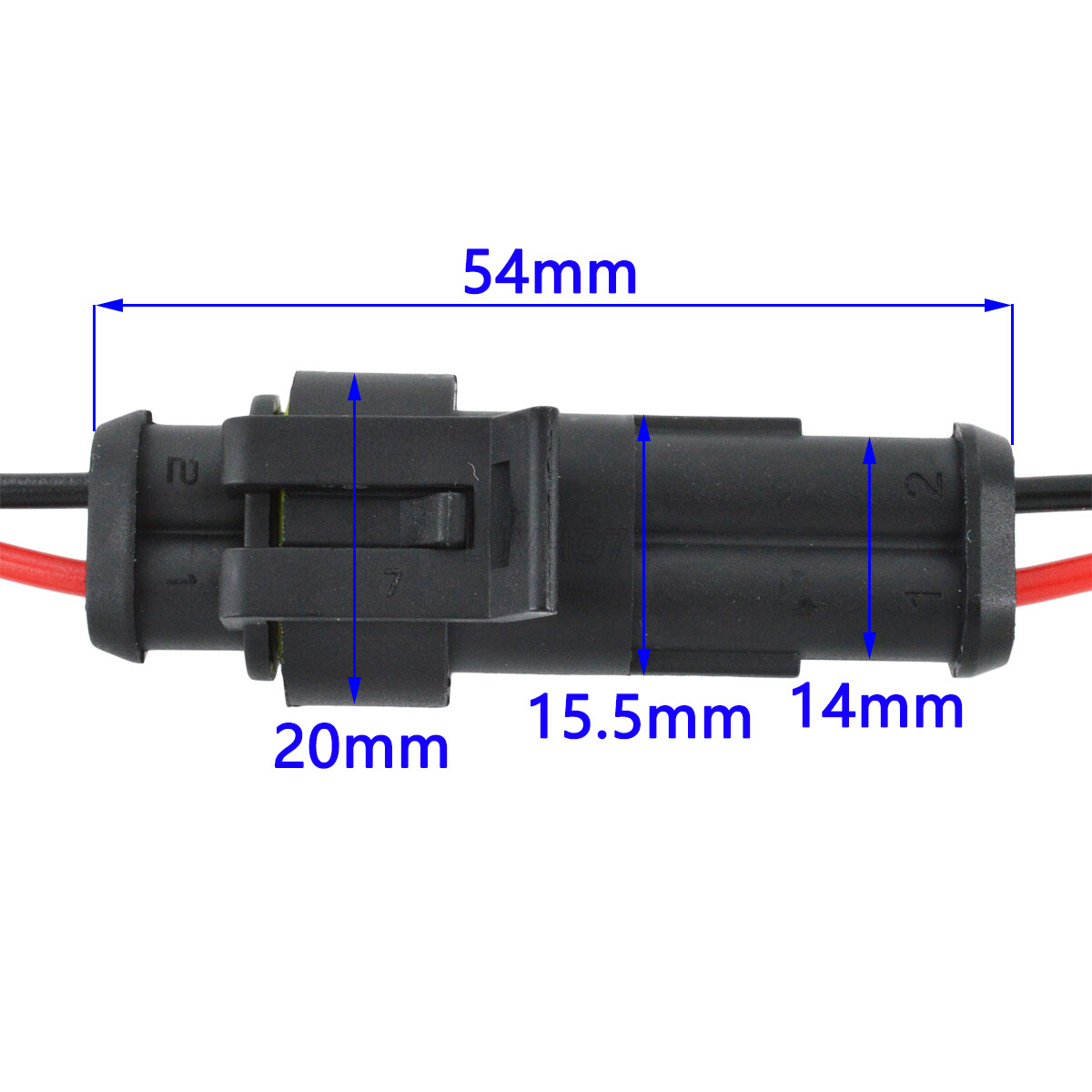 20X Car Waterproof Electrical Wire Cable Connector Male Female 2Pin Way Plug Kit